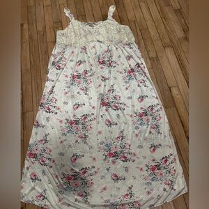 Floral slip dress night gown lace lati fashion size xl
